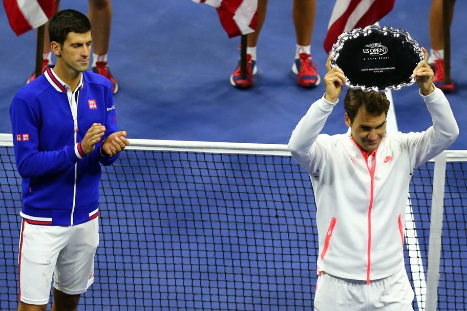 L’applauso di Djokovic a Federer (Afp)